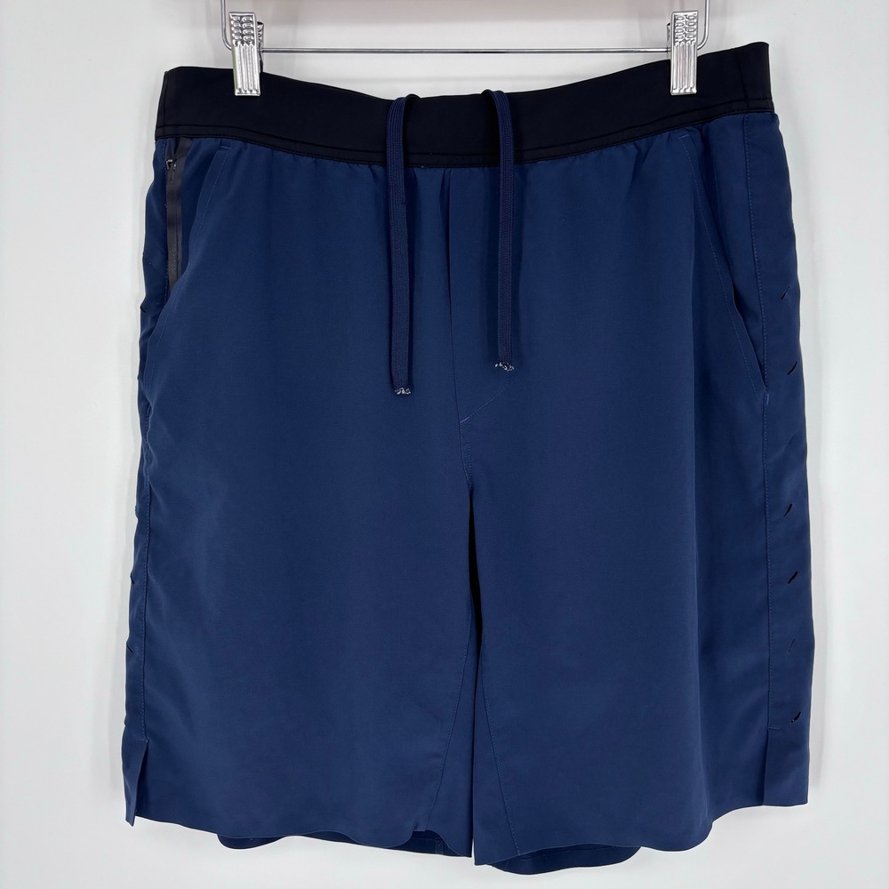 Ten Thousand The Interval Short Mens L Navy Blue 9 Inch Inseam Lined *FLAW READ